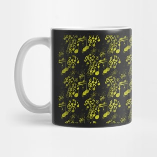 Gold music notes Mug